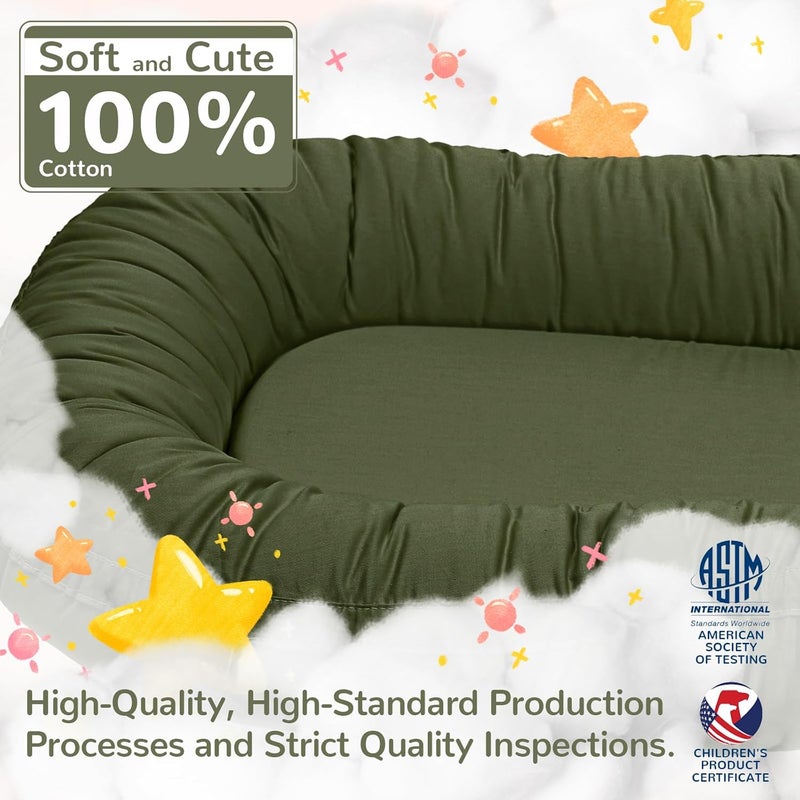 EAQ Baby Lounger, Infant Lounger for Newborn,Portable Baby Nest Cover Breathable & Soft, Newborn Essentials - Image 3
